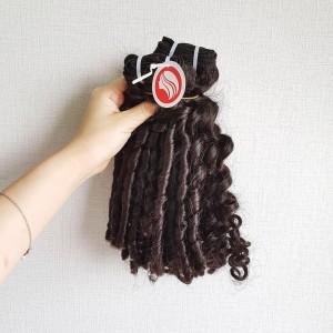 Curly Single Drawn Machine Weft Hair